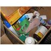 Image 3 : BOX OF MISC. LINAMENT, ANIMAL SYRINGES, ETC.