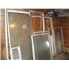 Image 1 : LG. LOT OF ALUMINUM FRAMED WINDOWS & SLIDING PATIO DOOR