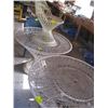 Image 1 : 2 FIBREGLASS SPUN TABLES, A CHAIR & A WICKER LIKE CHAIR