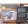 Image 1 : SMALL LIFT TOP COOLER SIDE TABLE & A WOODEN SERVING TRAY SET