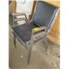 Image 1 : 2 BLACK & CHROME STACKING CHAIRS