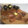 Image 1 : LG. LOT OF WOODEN BOWLS, TRAYS, VASES, ETC.