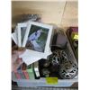 Image 2 : BIN OF MISC. CASED FLOWERS, CARDS, CASED SILK TIES, ETC.