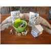 Image 1 : MISC. FUR SHAWL, BOOKENDS, LIGHTERS, ETC.