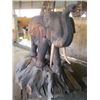 Image 2 : LARGE TEAK CARVED ELEPHANT