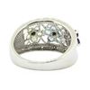 Image 3 : 1.20 ctw Multi-Colored Gemstone and Diamond Ring - 14KT White Gold