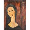 Image 1 : Italian Oil on Canvas Signed Modigliani Portrait