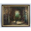 Image 2 : Oil on Board Forest Landscape 18-19th Century