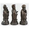 Image 7 : Lot of Three Chinese Ceramic Statues Fu Lu Shou
