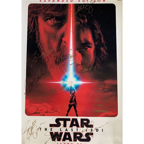 Signed The Last Jedi Movie Poster