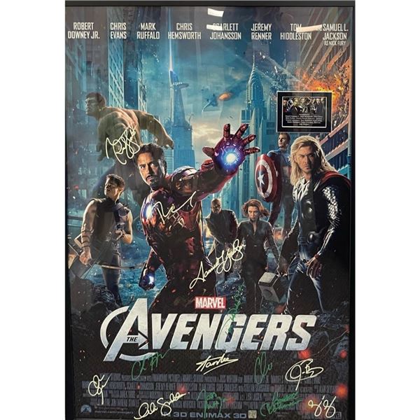 Signed and Framed Avengers Poster