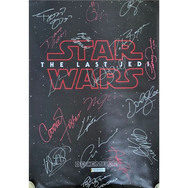 Signed The Last Jedi Movie Poster