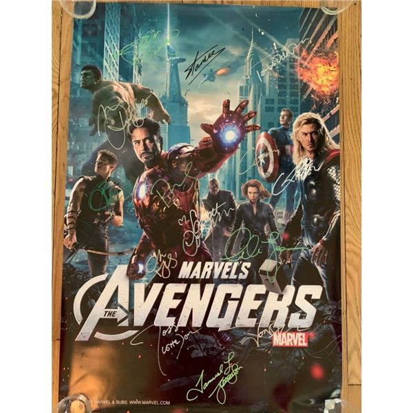 Signed The Avengers Movie Poster