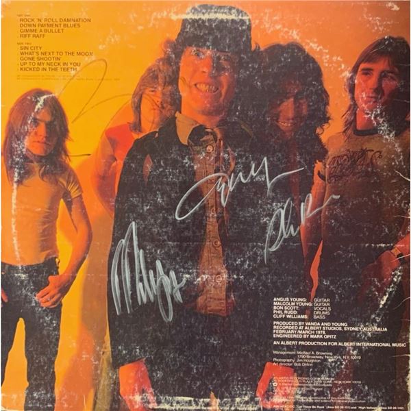 Signed AC/DC Powerage Album Cover