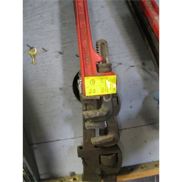 3 PIPE WRENCHES