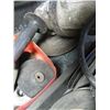 Image 2 : LG. 180MM BLACK & DECKER HEAVY DUTY ANGLE GRINDER & BOX OF ASST., DISCS, WIRE BRUSHES, ETC.