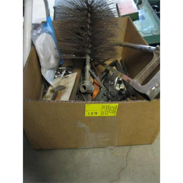 MISC. FLARING TOOL, HACKSAW, CHIMNEY BRUSH, ETC.