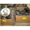 Image 1 : 2 BOXES OF MISC. VICE, LIGHTS, STRAPS, BRAKE CONTROLLERS, ETC.