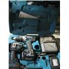 Image 1 : MAKITA 18V LITHIUM CORDLESS TOOL SET WITH 3 BATTERIES, CHARGER, IMPACT & DRILL