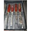 Image 1 : SEARS CRAFTSMAN 4 PIECE WOOD CHISEL SET