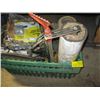 Image 1 : GREEN BASKET OF MISC. WRAP, VICE, AIR TANK, ETC.