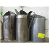 Image 1 : 3 METAL OIL POURING CONTAINERS