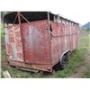 Image 1 : TANDEM AXLE 18' TRAILER WITH TARPED TOP, PLYWOOD SIDES, MORE A STORAGE TRAILER