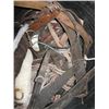 Image 2 : LG. BIN OF ASST. LEATHER STRAPS, BELLY STRAPS, LEATHER, ETC.