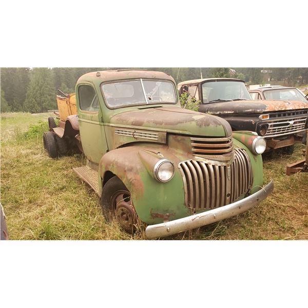 1946 Chevy 3 ton - dually, cab and chassis, good shape