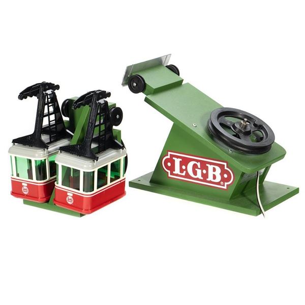 Cable Car Base and terminal with two gondolas - Possibly a store display unit