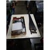 Image 1 : TRAY OF ANTIQUE TOOLS AND SAW