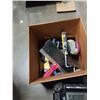 Image 2 : HUSKY TOOLBOX WITH CONTENTS, BOX OF DRYWALL TOOLS AND MAKITA SHOP RADIO