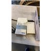 Image 3 : BOX OF MULTIMETER, DARKENING WELDING LENSES, FOOTSTOOL SHOESHINE KIT AND MORE
