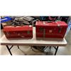 Image 1 : 2 RED TOOLBOXES ONE WITH CONTENTS