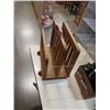 Image 2 : PLEXI ORGANIZER, WOOD MAGAZINE RACKA ND VINTAGE GLASS BOTTLES
