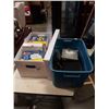 Image 1 : BOX OF COMPUTER SOFTWARE, ADOBE AND OTHER AND TOTE OF CAR RADIOS