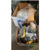 Image 1 : BOX OF RESPIRATOR MASKS AND SHOP HARDWARE
