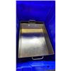Image 4 : 2 BLUE TOTES WITH BUILT IN LIDS, 2 METAL TRAYS, 2 RUBBERMAID CONTAINERS WITH LIDS