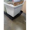 Image 1 : WHITE ROLLING BIN AND STORAGE TOTE - 42 X 30X 32 INCHES TALL