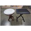 Image 1 : STONE TOP SIDE TABLE AND PIANO BENCH