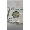 Image 4 : 3 CANADIAN .800 SILVER 25 CENT COINS 1920, 1940, 1960