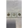 Image 5 : 3 CANADIAN .800 SILVER 25 CENT COINS 1920, 1940, 1960