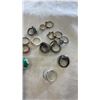 Image 4 : JEWELRY BOX WITH 25 ASSORTED RINGS