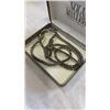 Image 8 : JEWELRY BOX WITH CONTENTS AND NECKLACES