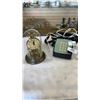 Image 1 : GERMAN MECHANICAL DOME CLOCK AND VINTAGE PHONE