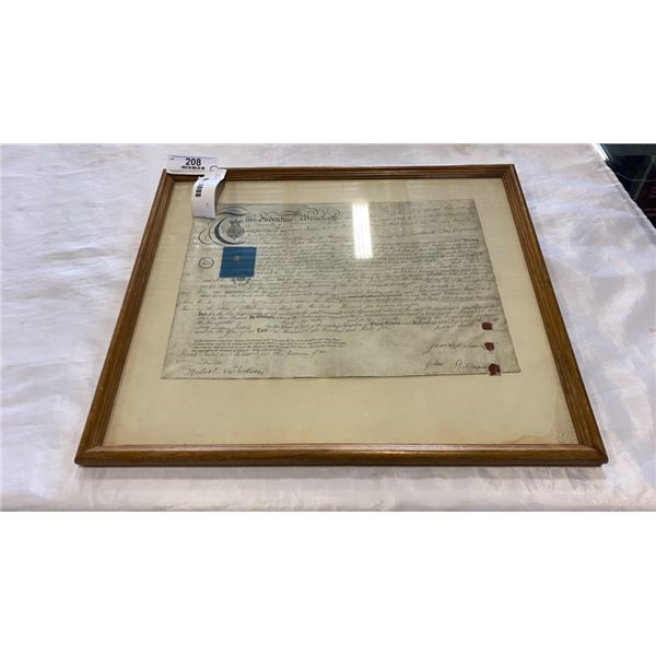 FRAMED 1945 DOCUMENT