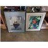 Image 1 : 2 SIGNED WATERCOLORS PARROT AND SHIP