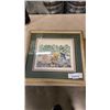Image 2 : FRAMED WATERCOLOR AND NEEDLEPOINT