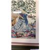 Image 3 : FRAMED WATERCOLOR AND NEEDLEPOINT