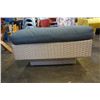 Image 2 : SUNBRELLA WICKER OTTOMAN WITH CUSHION